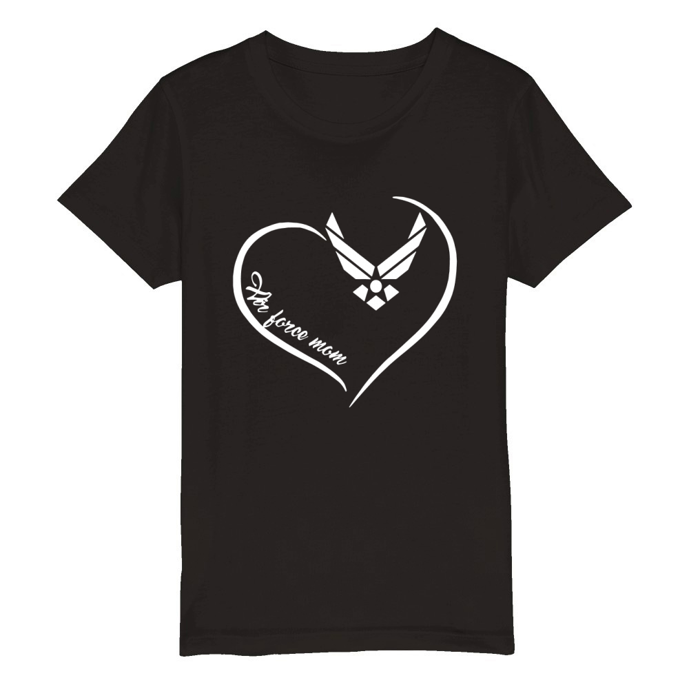 Air Force Mom Proud Air Force Mom Organic Kids Crewneck T-shirt