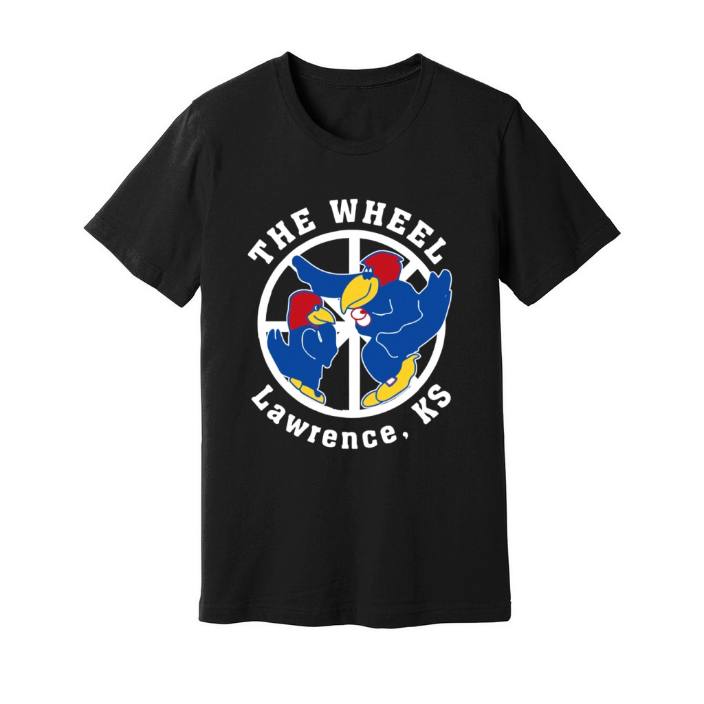 Kansas jayhawks the wheel lawrence ks Unisex Jersey Tee
