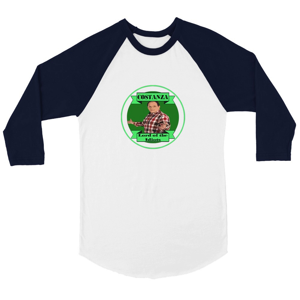Lord of The Idiots George Costanza Unisex ¾ sleeve Raglan T-shirt