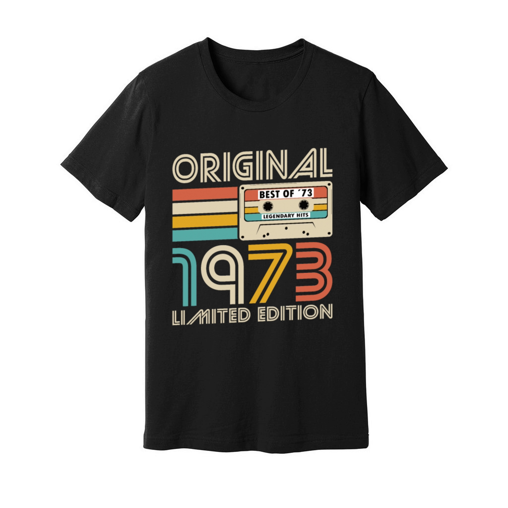 50th birthday vintage 1973 original 1973 Unisex Jersey Tee