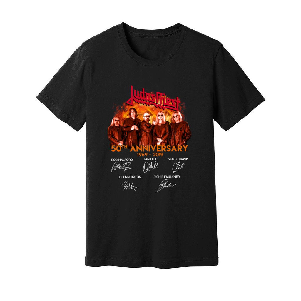 Judas Priest 50th anniversary 1969-2019 signatures shirt Unisex Jersey Tee