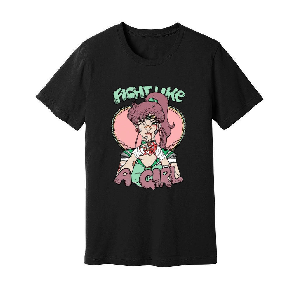 Sailor Moon- Fight Like A Girl Sailor Jupiter Unisex Jersey Tee