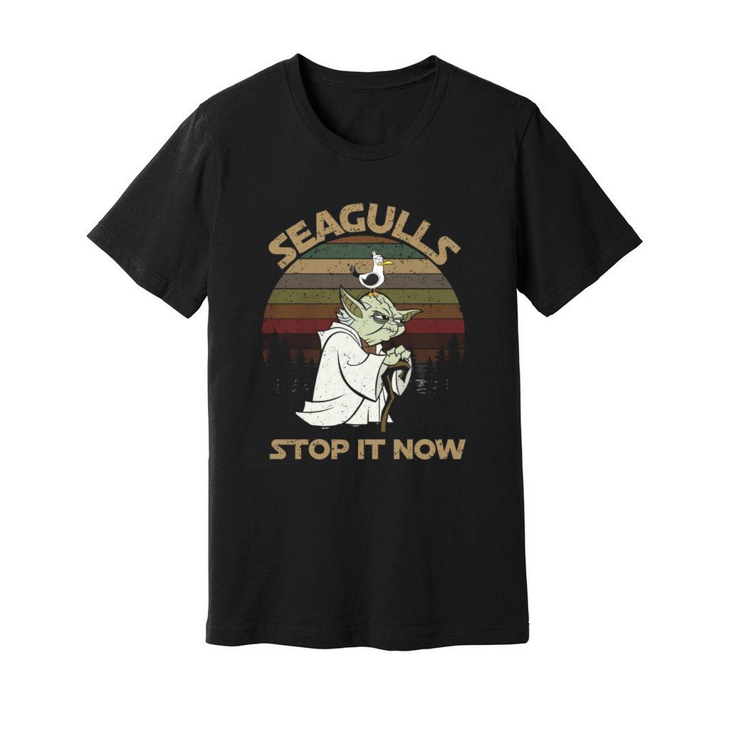 Yoda Seagulls stop it now vintage shirt Unisex Jersey Tee