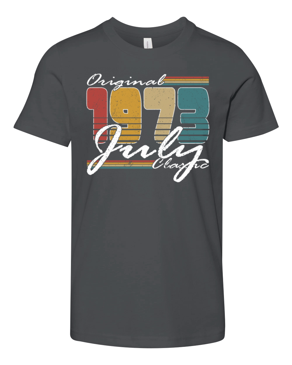 50th birthday july 1973 original 1973 Youth Unisex Jersey Tee