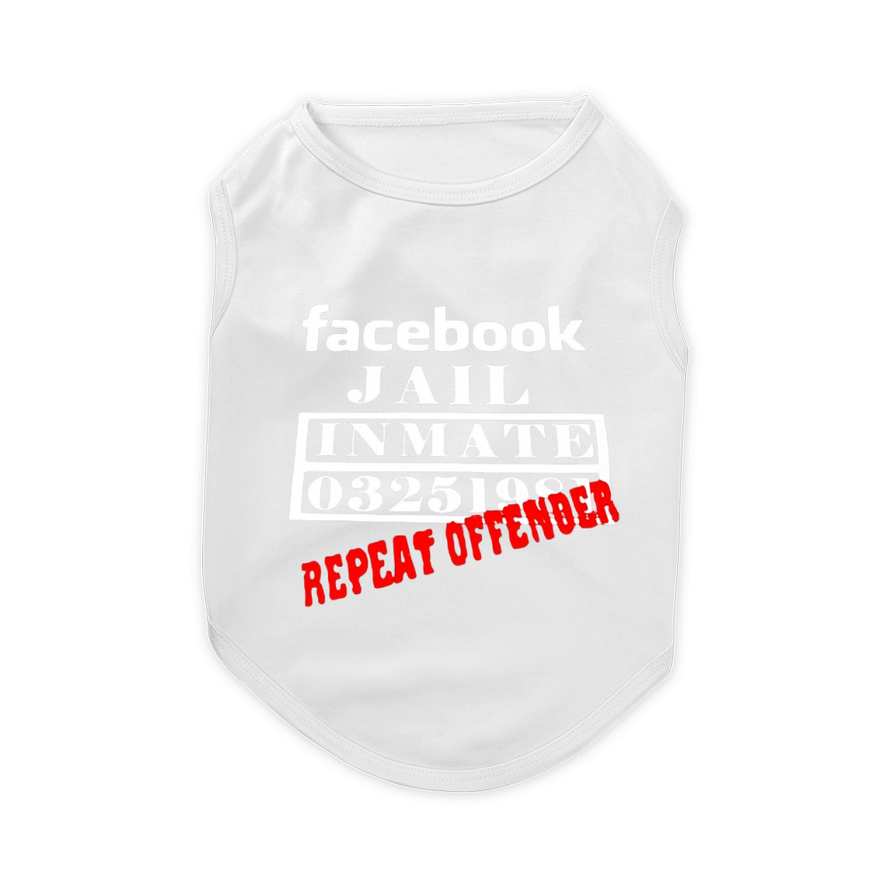 Facebook jail inmate 03251981 repeat offender Pet T-Shirt