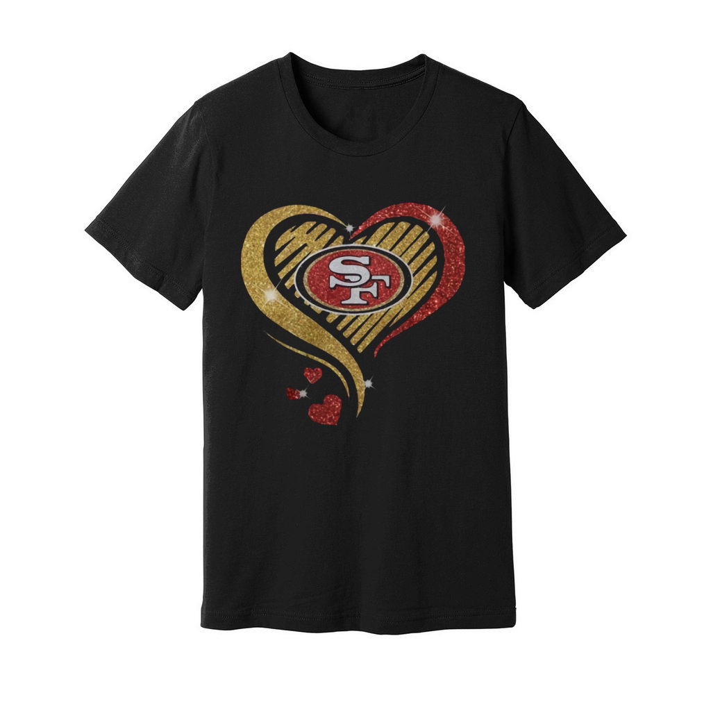 San Francisco 49er Heart Diamond shirt Unisex Jersey Tee