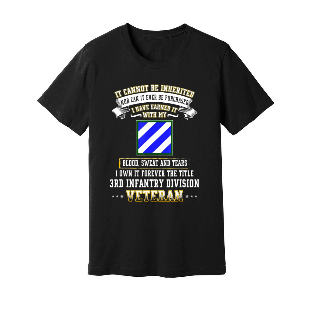 I Own Forever The Title 3rd Infantry Division Veteran T-Shir Unisex Jersey Tee
