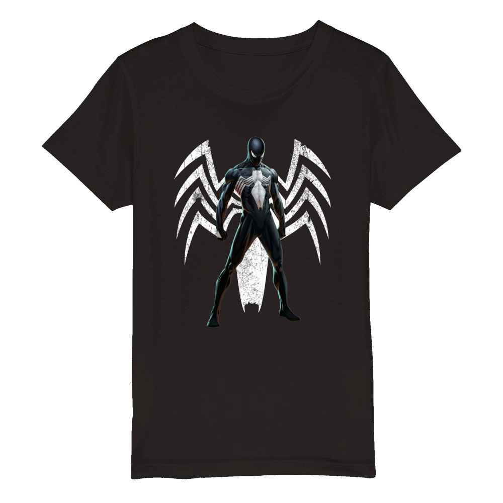 Black Suit SpiderMan Organic Kids Crewneck T-shirt