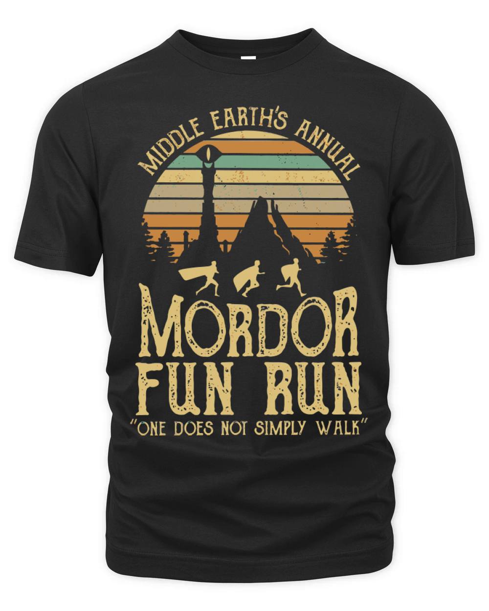 Spl Sunset middle earth’s annual mordor fun run one does not simply walk Organic Unisex T-shirt
