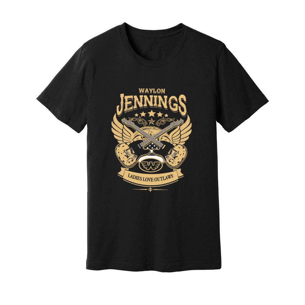 Waylon jennings ladies love outlaws Unisex Jersey Tee