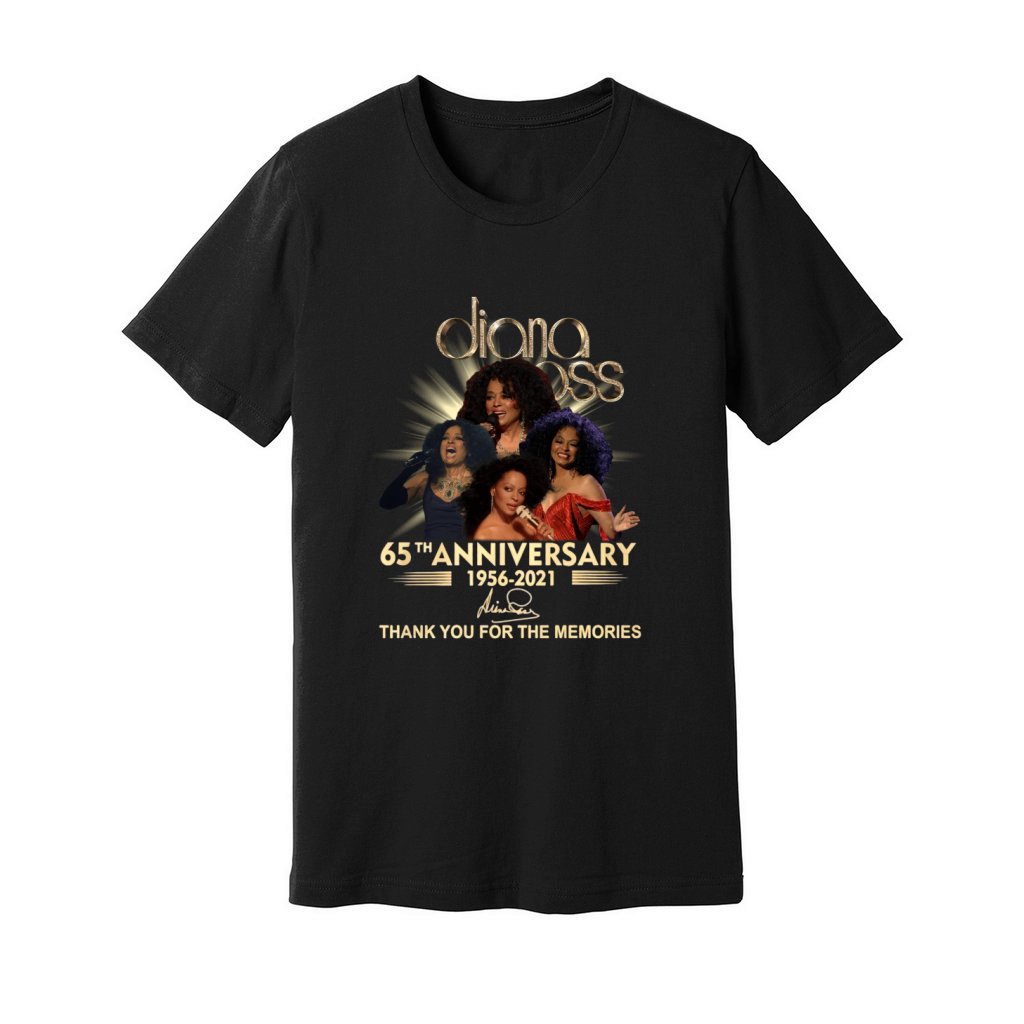 Diana Ross 65th anniversary 1956 to 2021 thank you for the memories signature Unisex Jersey Tee