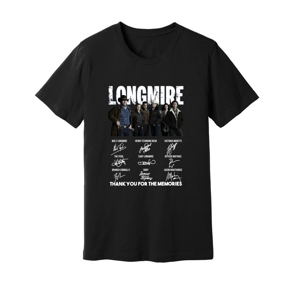Longmire signatures thank you for the memories-Recovered shirt Unisex Jersey Tee