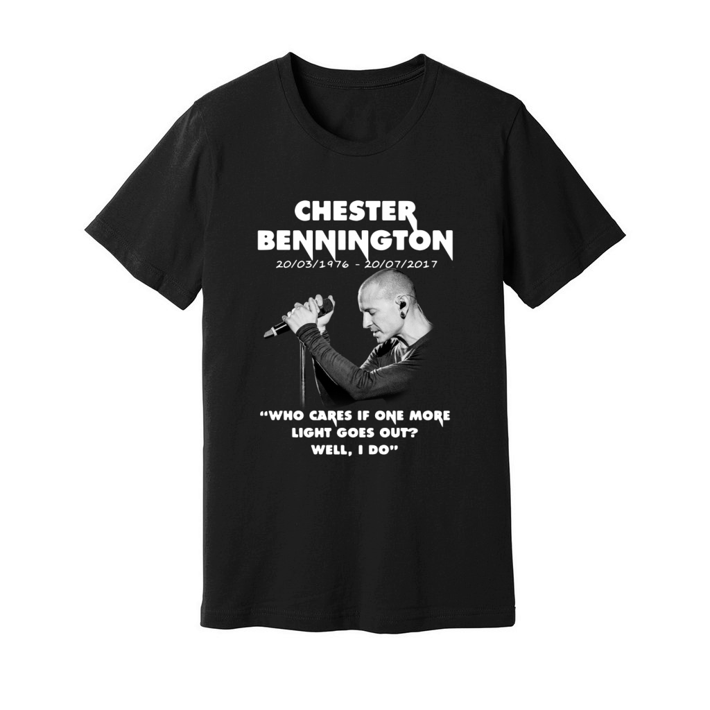 Chester Bennington who cares if one more light goes out well I do shirt Unisex Jersey Tee