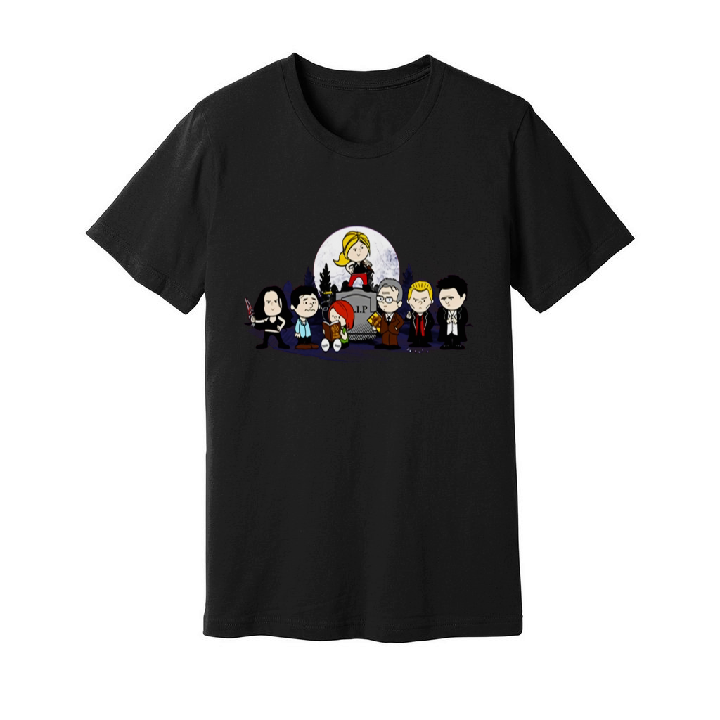 THE PEANUTS SLAYER BUFFY VAMPIRE SLAYER BUFFY THE VAMPIRE SLAYER WILLOW SPIKE XANDER Unisex Jersey Tee