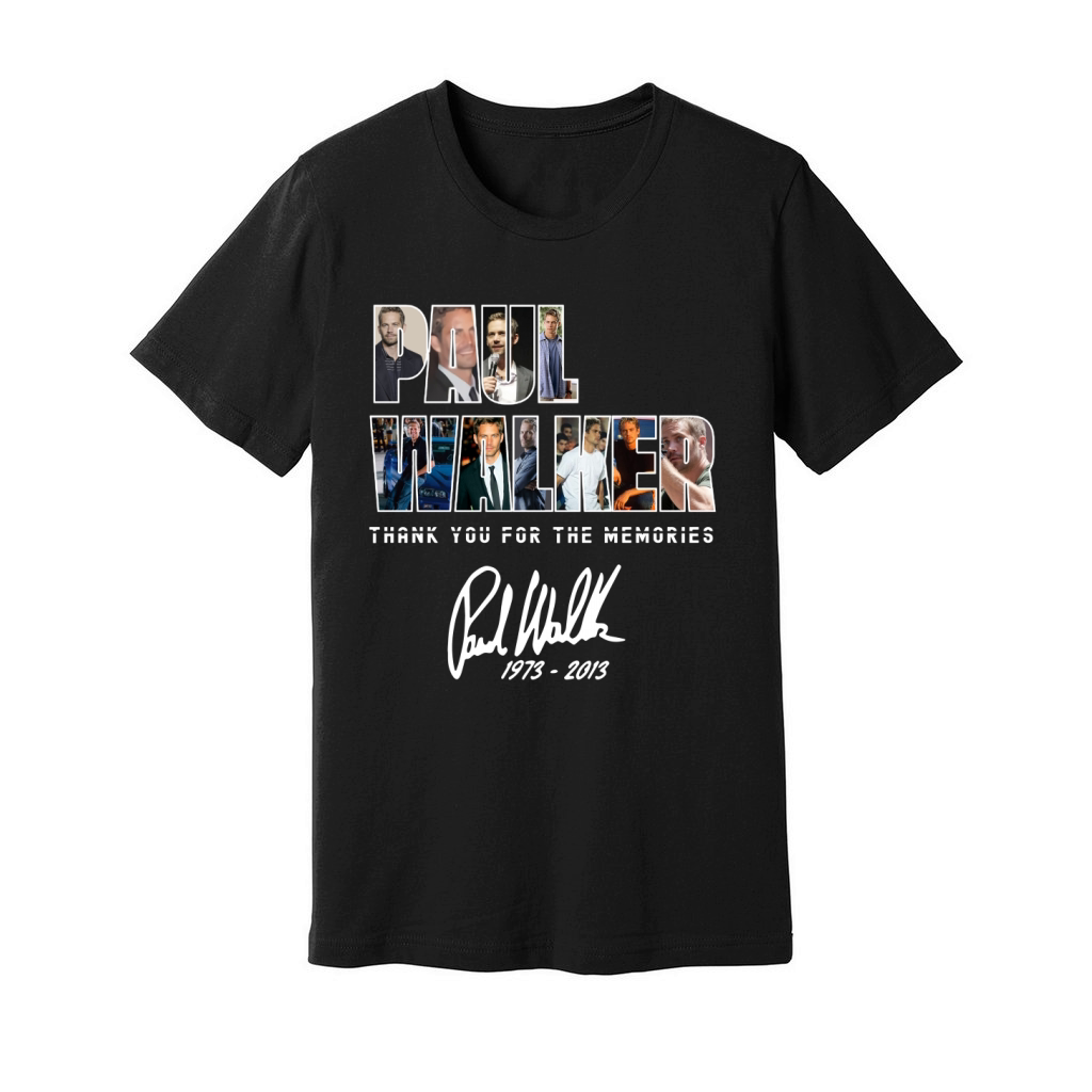Paul Walker thank you for the memories signature shirt Unisex Jersey Tee