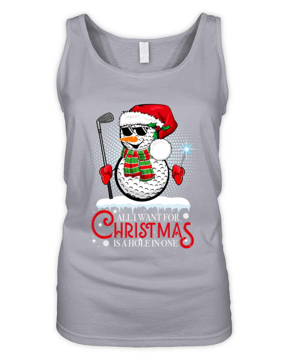 IWant For Christmas Is A Hole In One Golf Ball Sno Organic Women's Tank Top