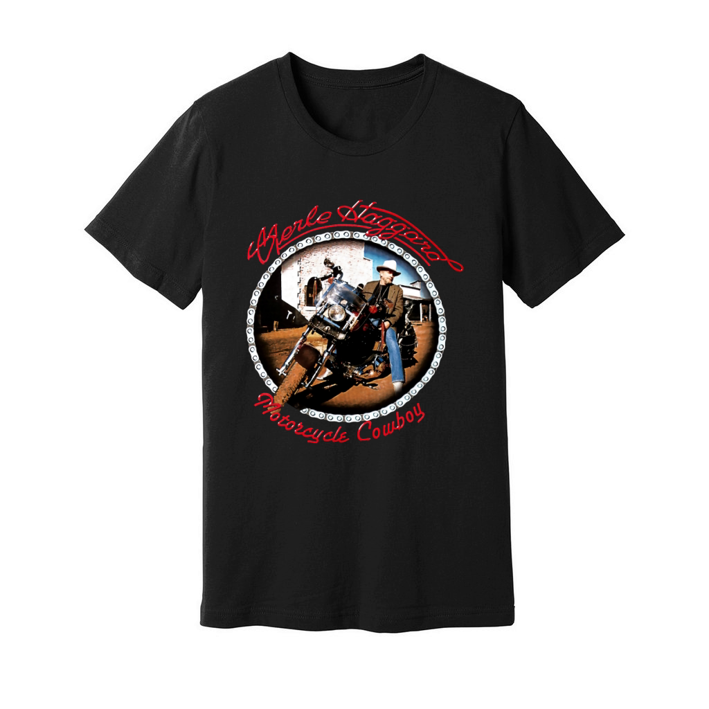 Merle Haggard - Motorcycle Cowboy Unisex Jersey Tee