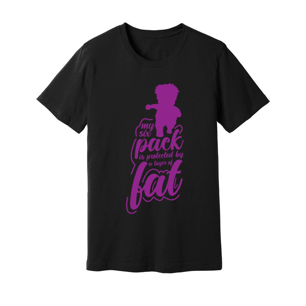 My Six Pack is Protected by A Large of Fat Unisex Jersey Tee