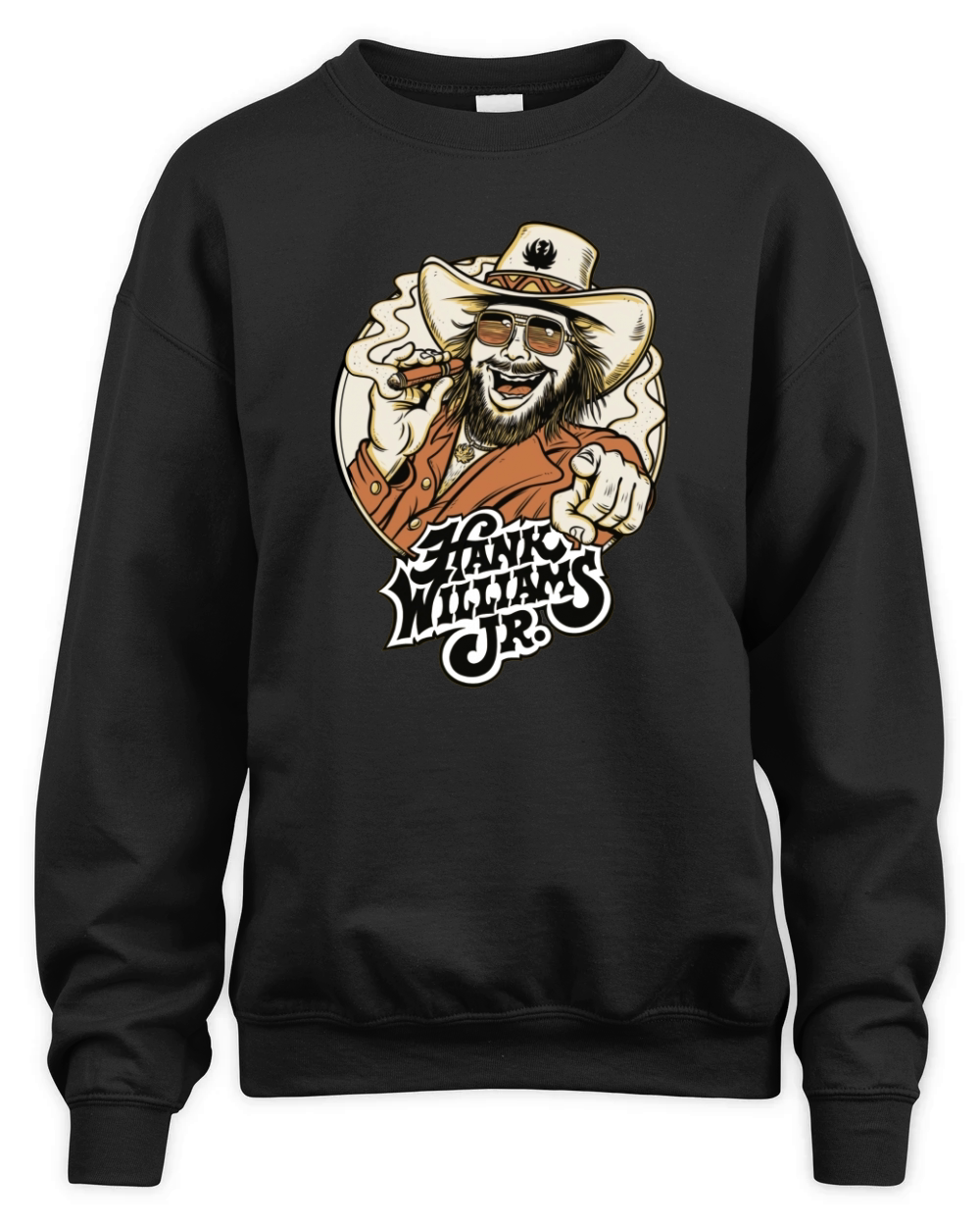 Hank Williams Jr Bocephus Unisex Premium Crewneck Sweatshirt