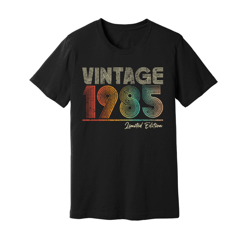 38 Years Old Vintage 1985 38th Birthday Gifts Unisex Jersey Tee