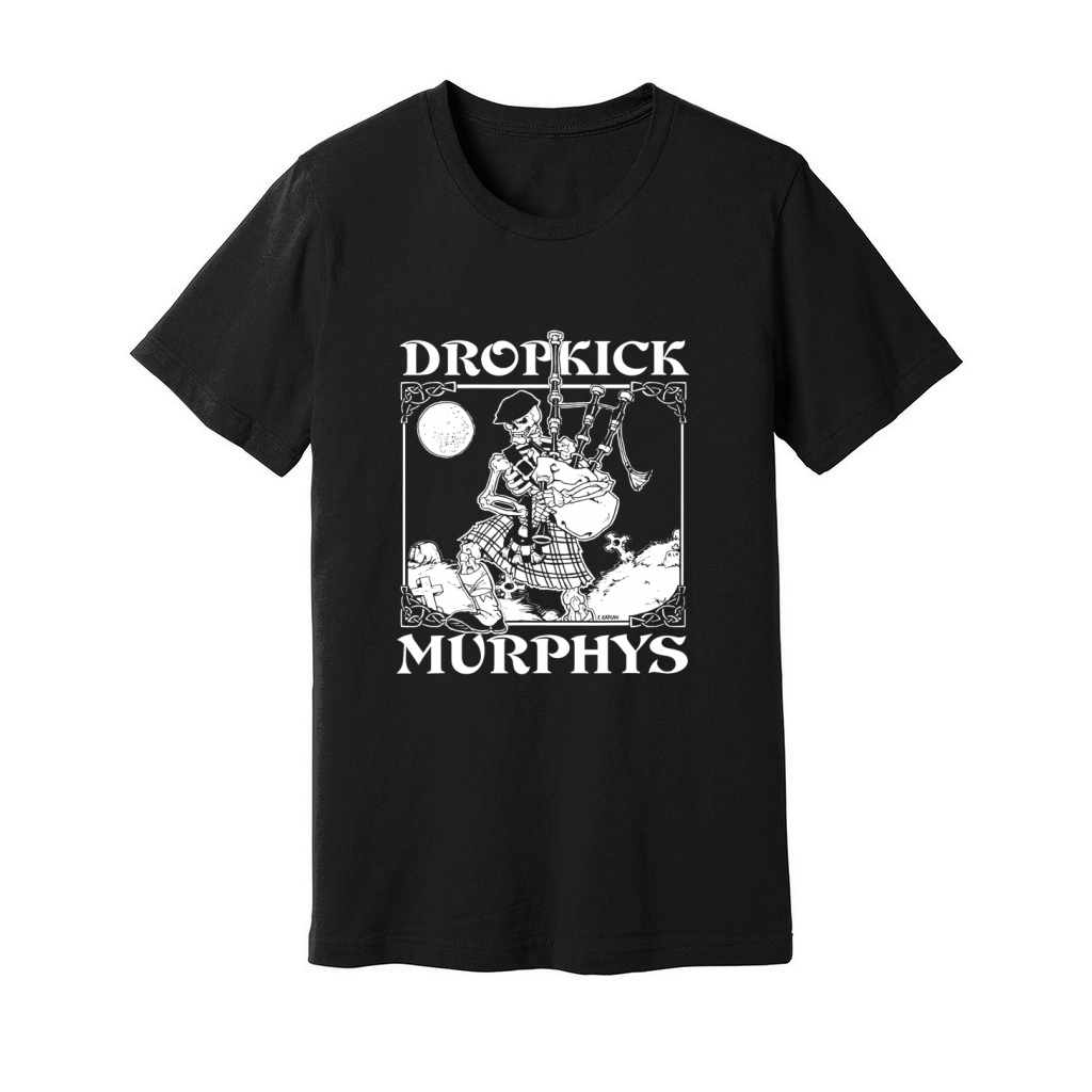 DROPKICK MURPHYS VINTAGE SKELETON PIPER SLIM FIT Unisex Jersey Tee