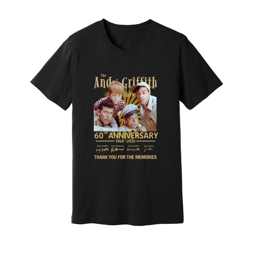 The Andy Griffith Show 60th Anniversary 1960-2020 all signature shirt Unisex Jersey Tee