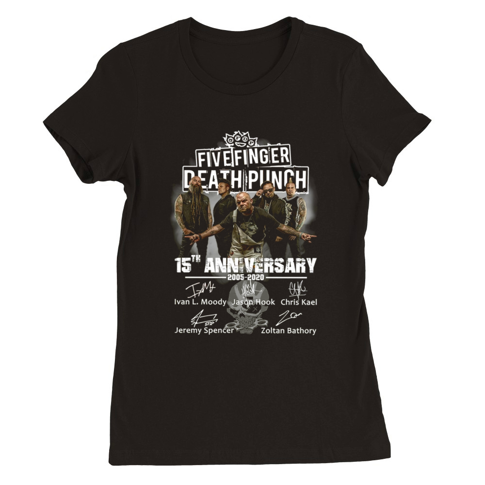 Five Finger Death Punch 15th anniversary signature shirt Premium Womens Crewneck T-shirt