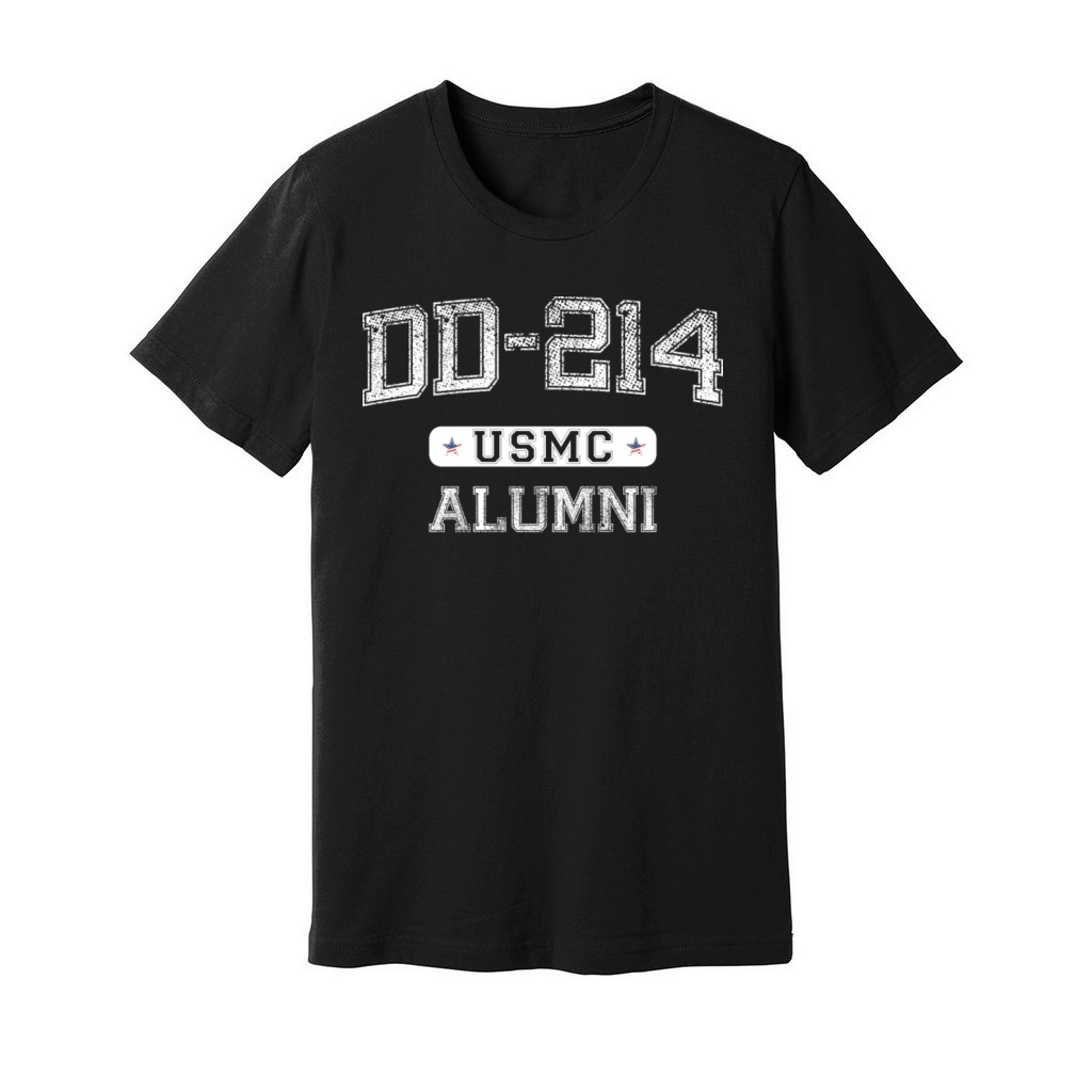 DD-214 US Marines Corps Veteran Alumni Unisex Jersey Tee