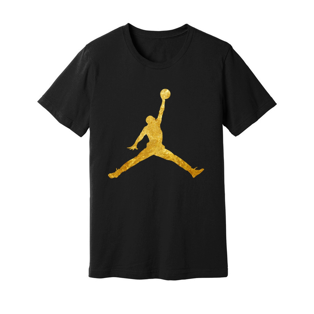 Gold Jordan Logo Tee Shirt, jordan, logo, air - Forever In My Heart Unisex Jersey Tee