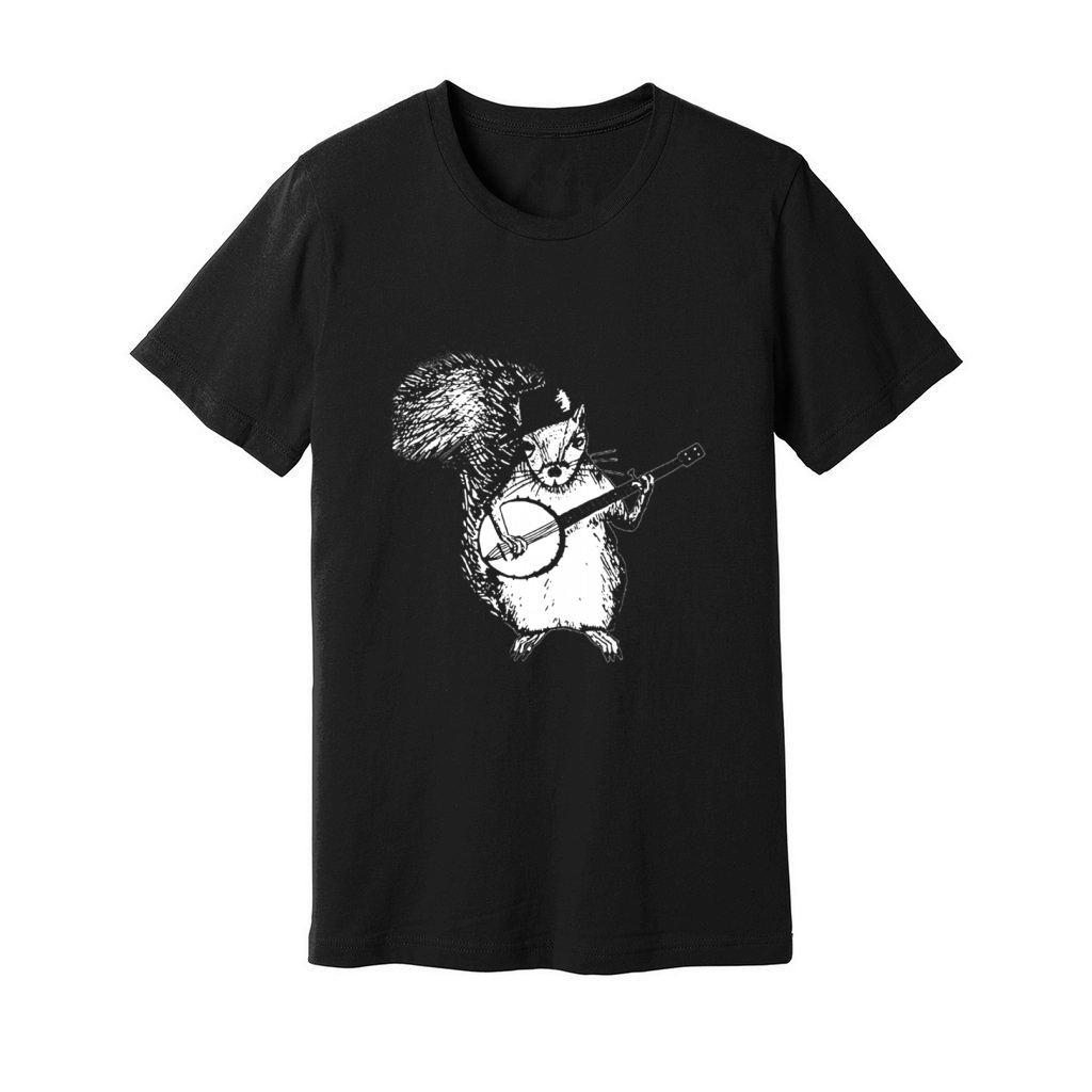 Squirrel T Shirt Squirrel Playing Banjo T-Shirt Unisex Jersey Tee