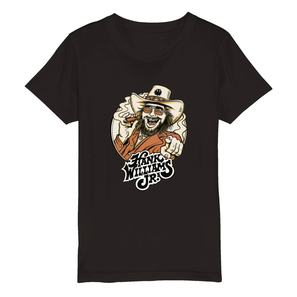 Hank Williams Jr Bocephus Organic Kids Crewneck T-shirt
