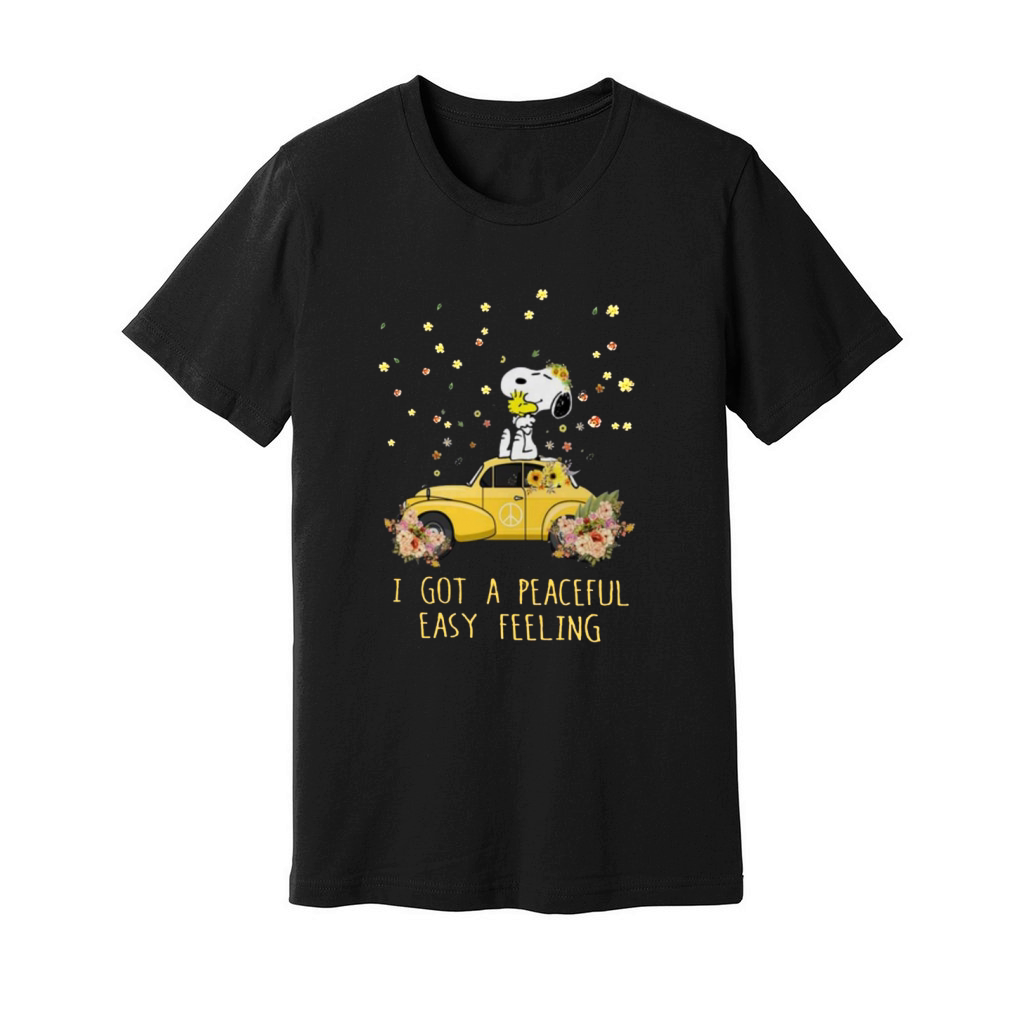 Peace Volkswagen Beetle Snoopy I Got A Peaceful Unisex Jersey Tee