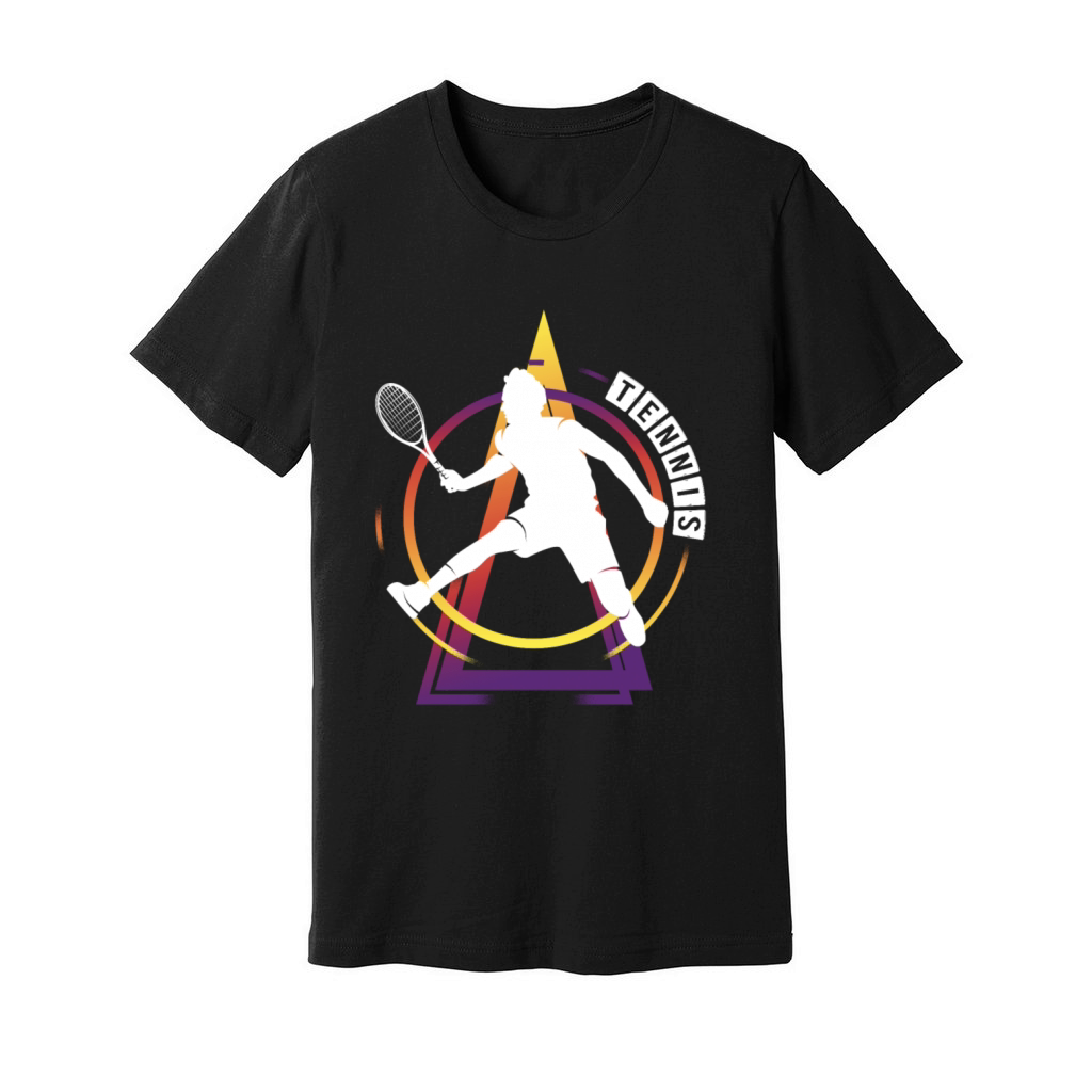 Tennis Player Ball Sports Game Vintage Retro Unisex Jersey Tee