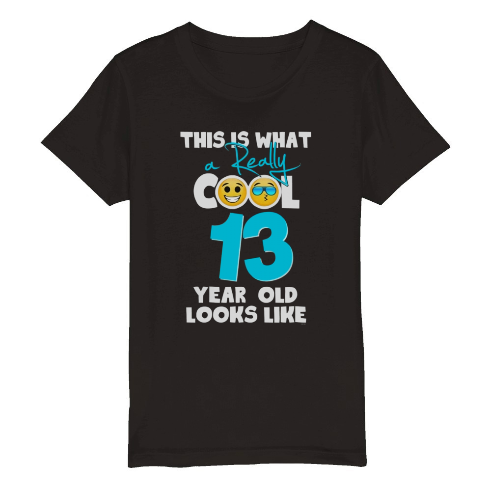 Emojicon birthday teenager gifts 13 year old boys t shirt Organic Kids Crewneck T-shirt
