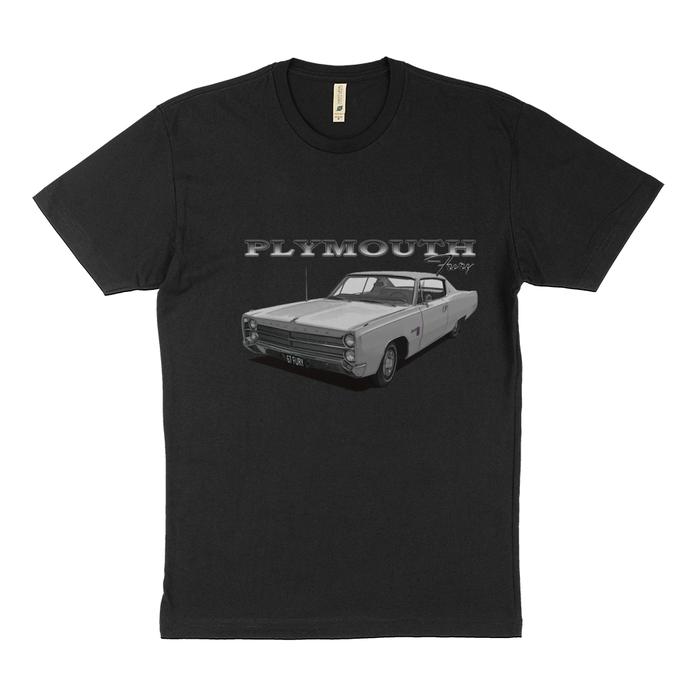 1967 Plymouth Fury White Sustainable T-Shirt