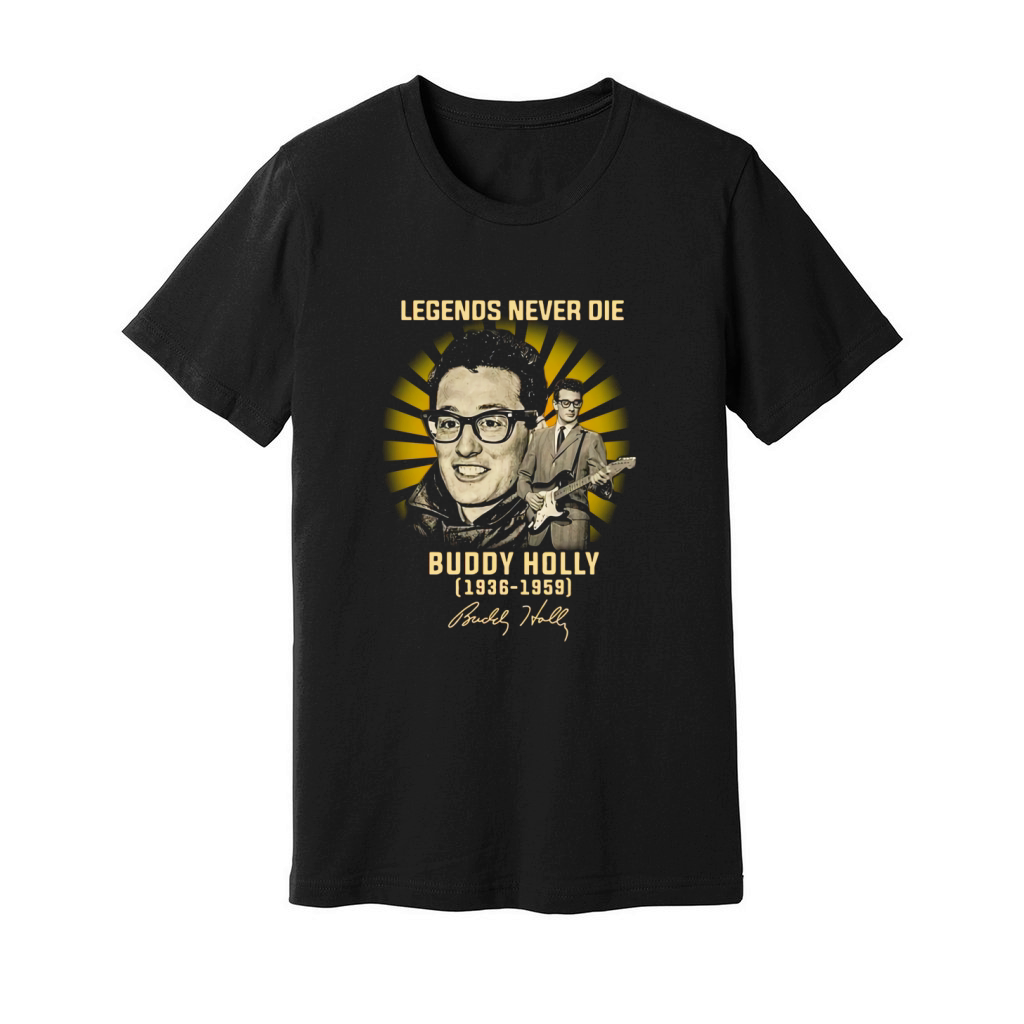 Legends never die Buddy Holly 1936 1959 signature Unisex Jersey Tee