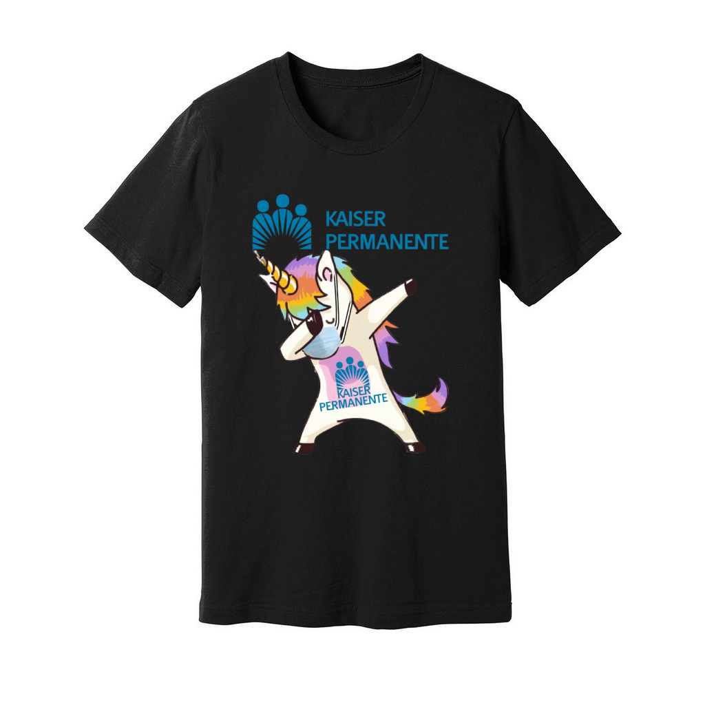 Unicorn mask dabbing kaiser permanente shirth Unisex Jersey Tee