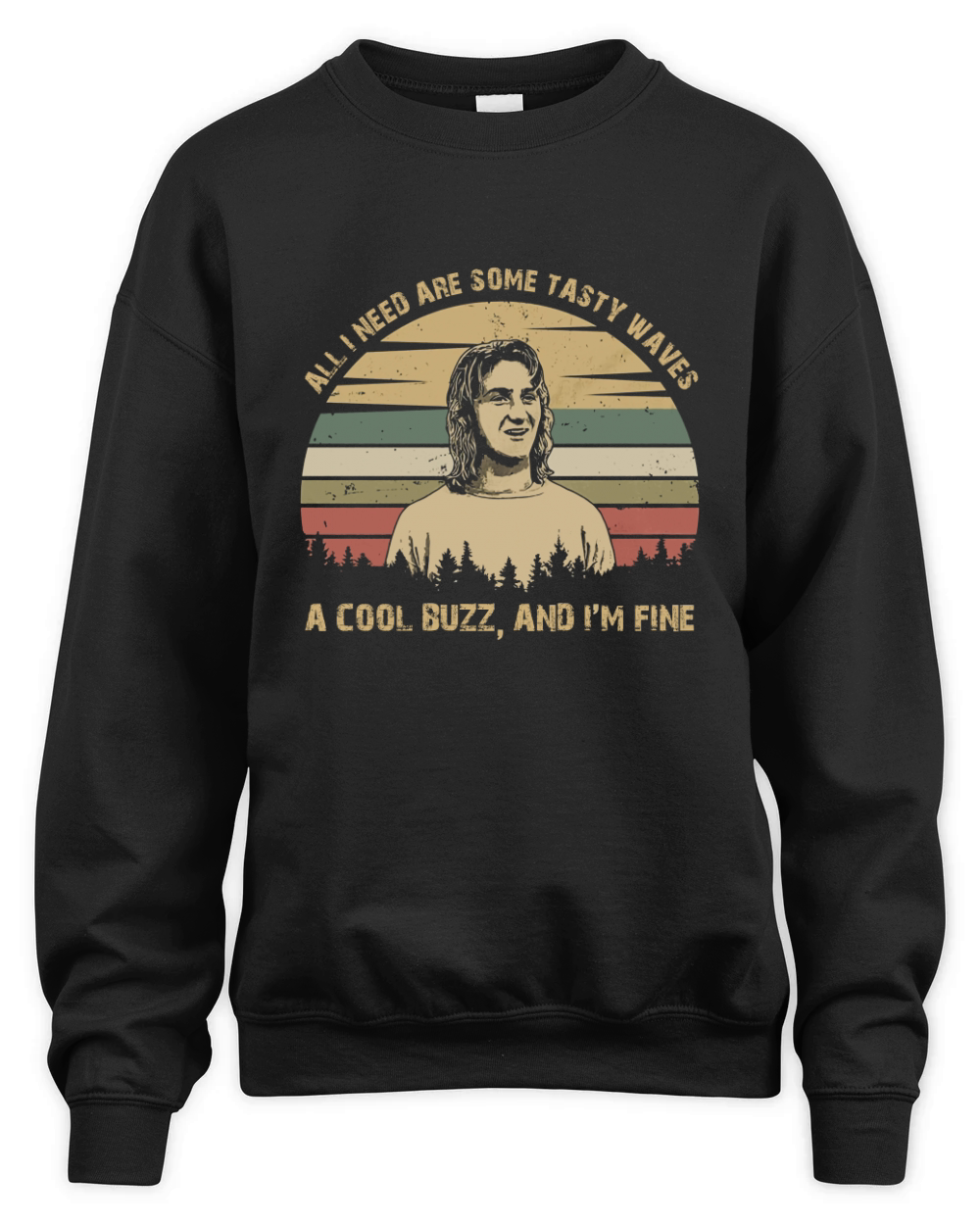 I Need are Some Tasty Waves Vintage Unisex Premium Crewneck Sweatshirt