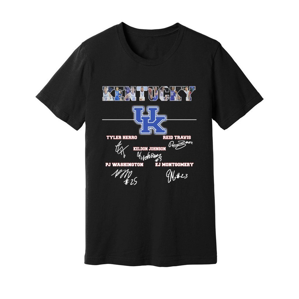 University of Kentucky signatures Tyler Herro Reid Travis Unisex Jersey Tee