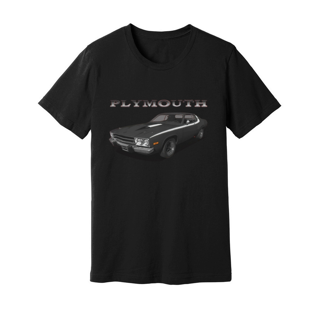 1973 Plymouth Roadrunner Black Unisex Jersey Tee