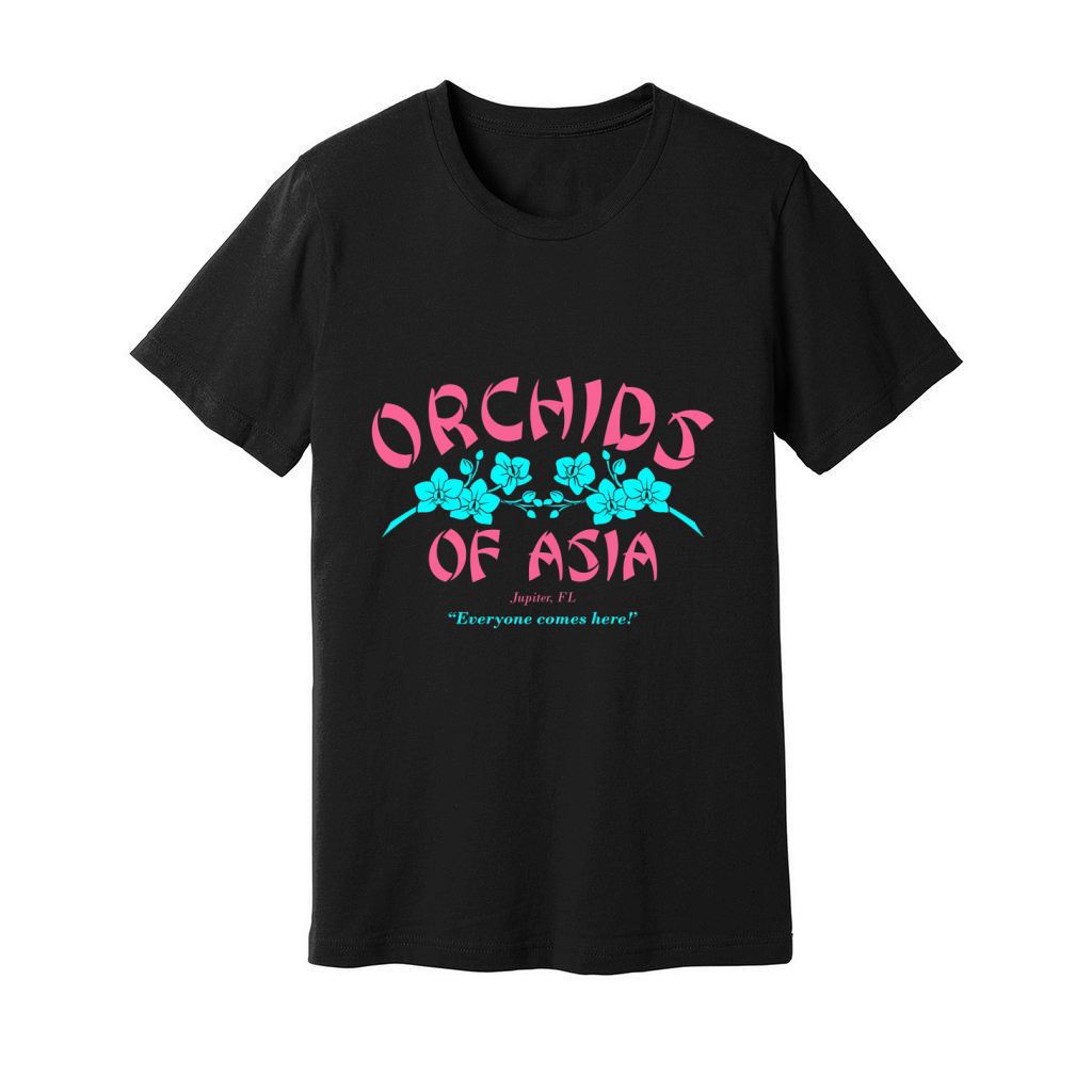 Orchids of Asia Jupiter FL everyone comes here Unisex Jersey Tee