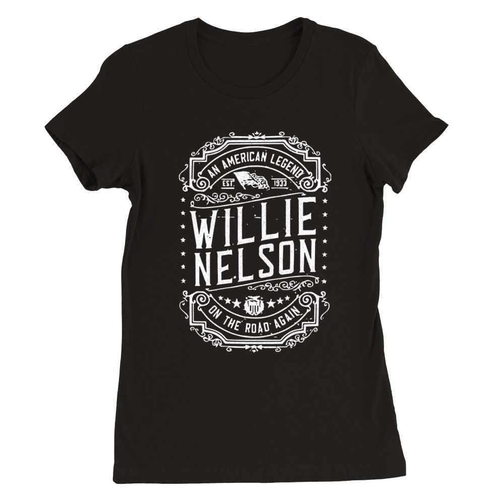 Willie Nelson An American Legend Premium Womens Crewneck T-shirt