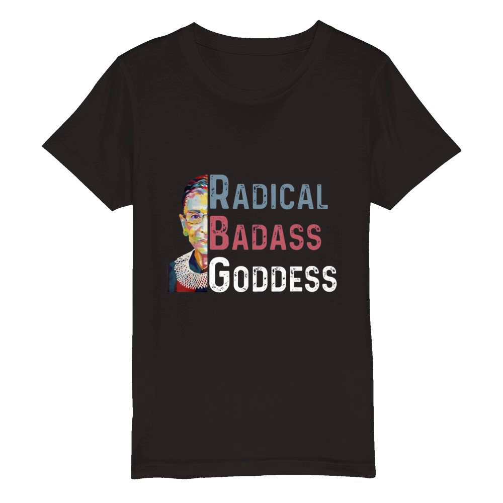 Radical Badass Goddess RBG Ruth Bader Ginsburg shirt - Coffee Mug (colored) Organic Kids Crewneck T-shirt