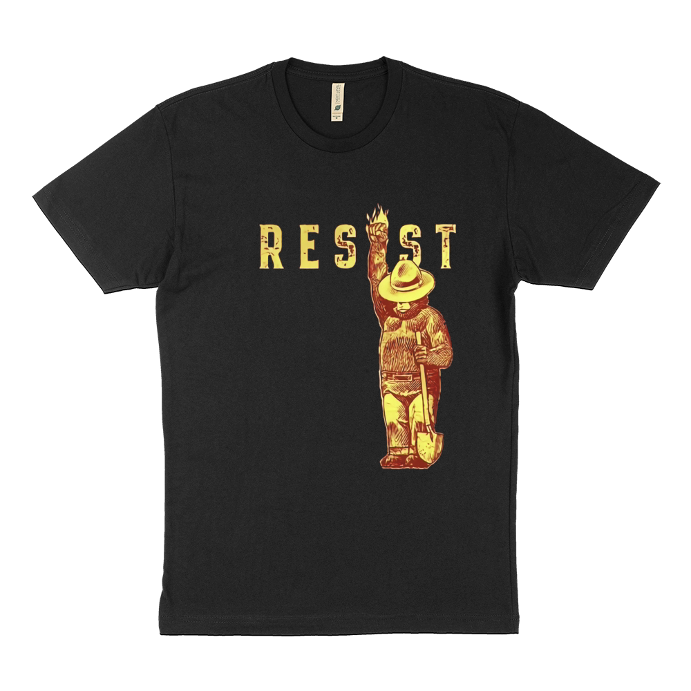 NATIONAL PARK RESISTANCE FUNDRAISER SMOKEY SAYS RESIST T SHIRT Sustainable T-Shirt
