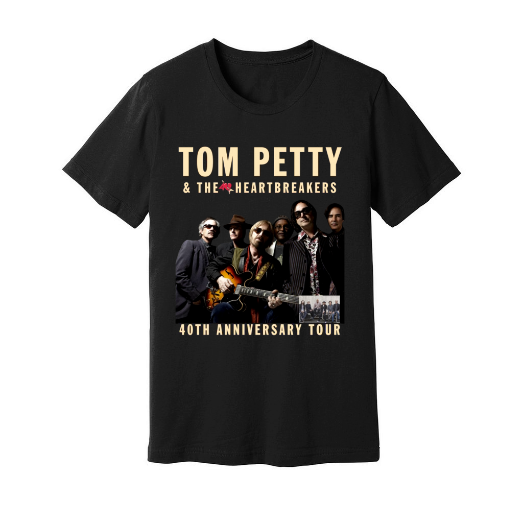 TOM PETTY &amp;amp; THE HEARTBREAKERS-40TH ANNIVERSARY TOUR shirt Unisex Jersey Tee