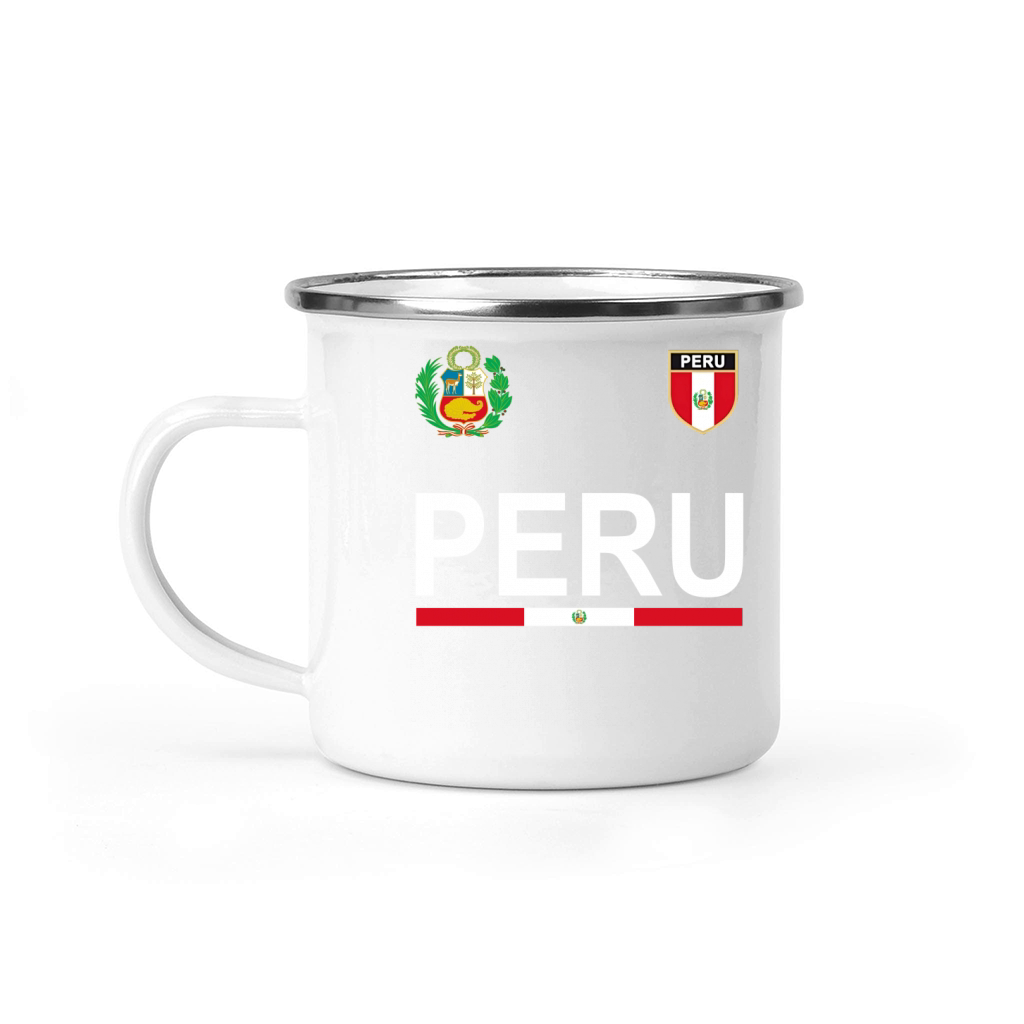 Peru Soccer T-Shirt - Peruvian Retro Football Jersey 2017 Camping Mug