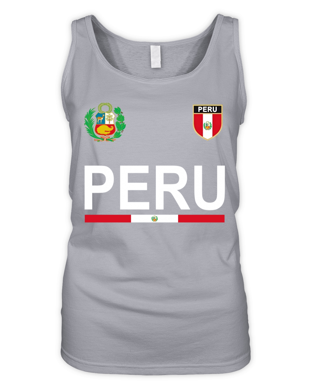 Peru Soccer T-Shirt - Peruvian Retro Football Jersey 2017 Organic Women's Tank Top