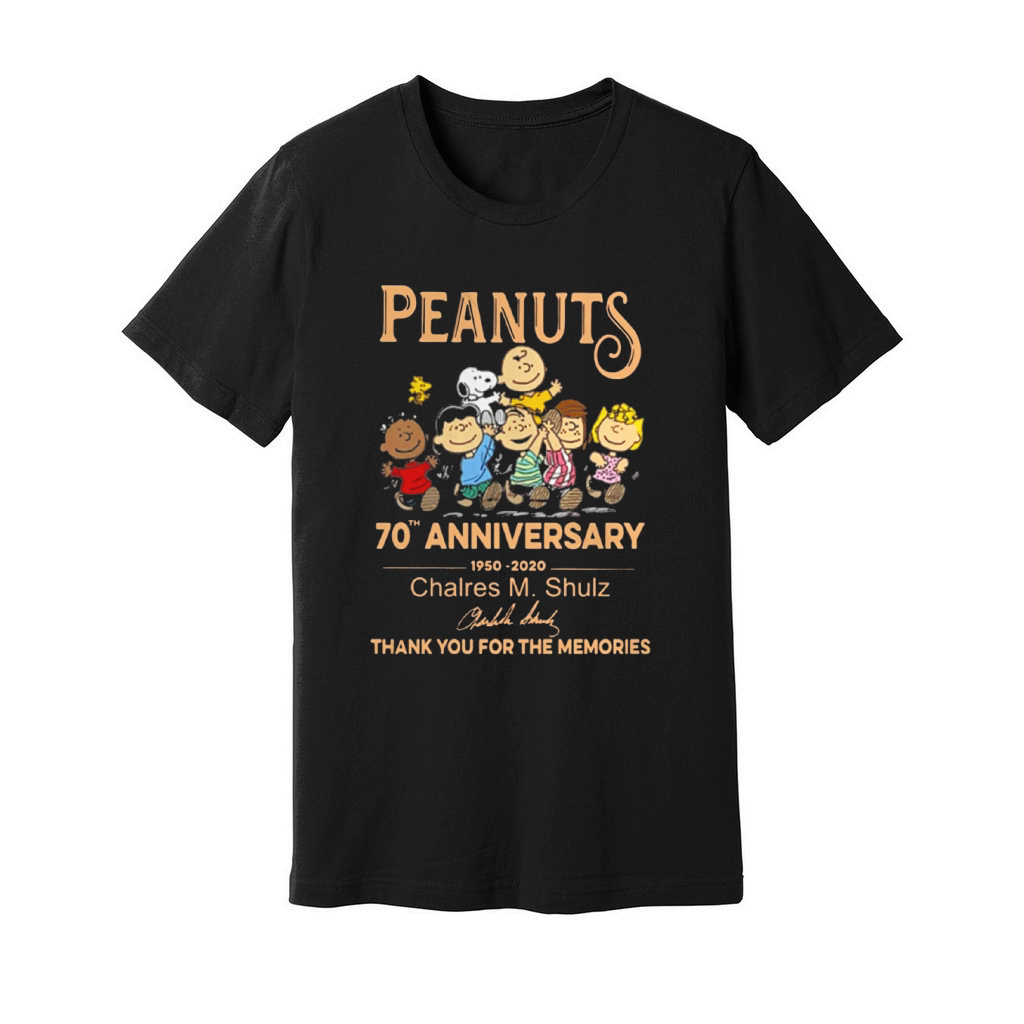 Peanuts Snoopy 70th Anniversary thank you for the memories signature Unisex Jersey Tee
