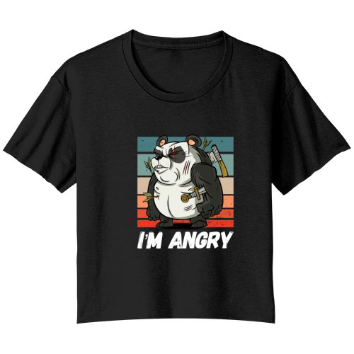 Funny Animals Animal Funny Sayings Bella Ladies Flowy Crop T-shirt