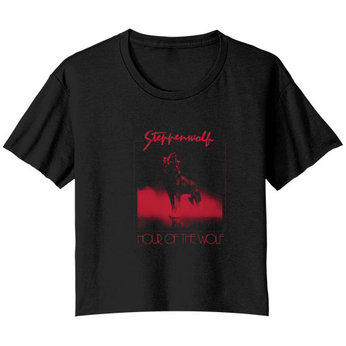 Steppenwolf Band Music Band Bella Ladies Flowy Crop T-shirt
